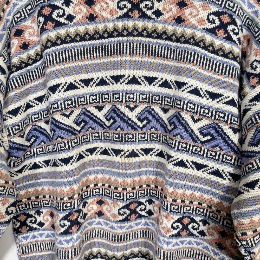 Men's Multicolor Patterned Sweater - Picture 8 of 16